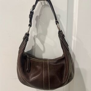 Coach Brown Leather Hobo Bag Mini